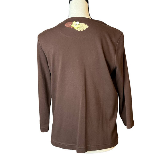 Breckenridge Jacket in Brown with Giraffe and Zebra Appliques Size Petite Small - Picture 4 of 6